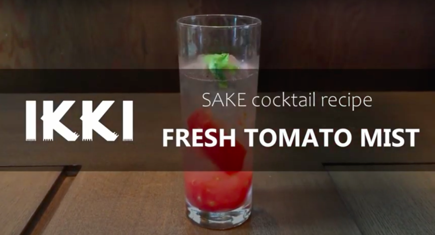 [ikki Sake Cocktail recipe] FRESH TOMATO MIST / JPN Sake and Tomato / Summer time / bar recipe